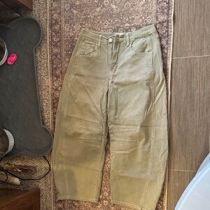 Everyday Chic Olive Green Cargo Pants barrel